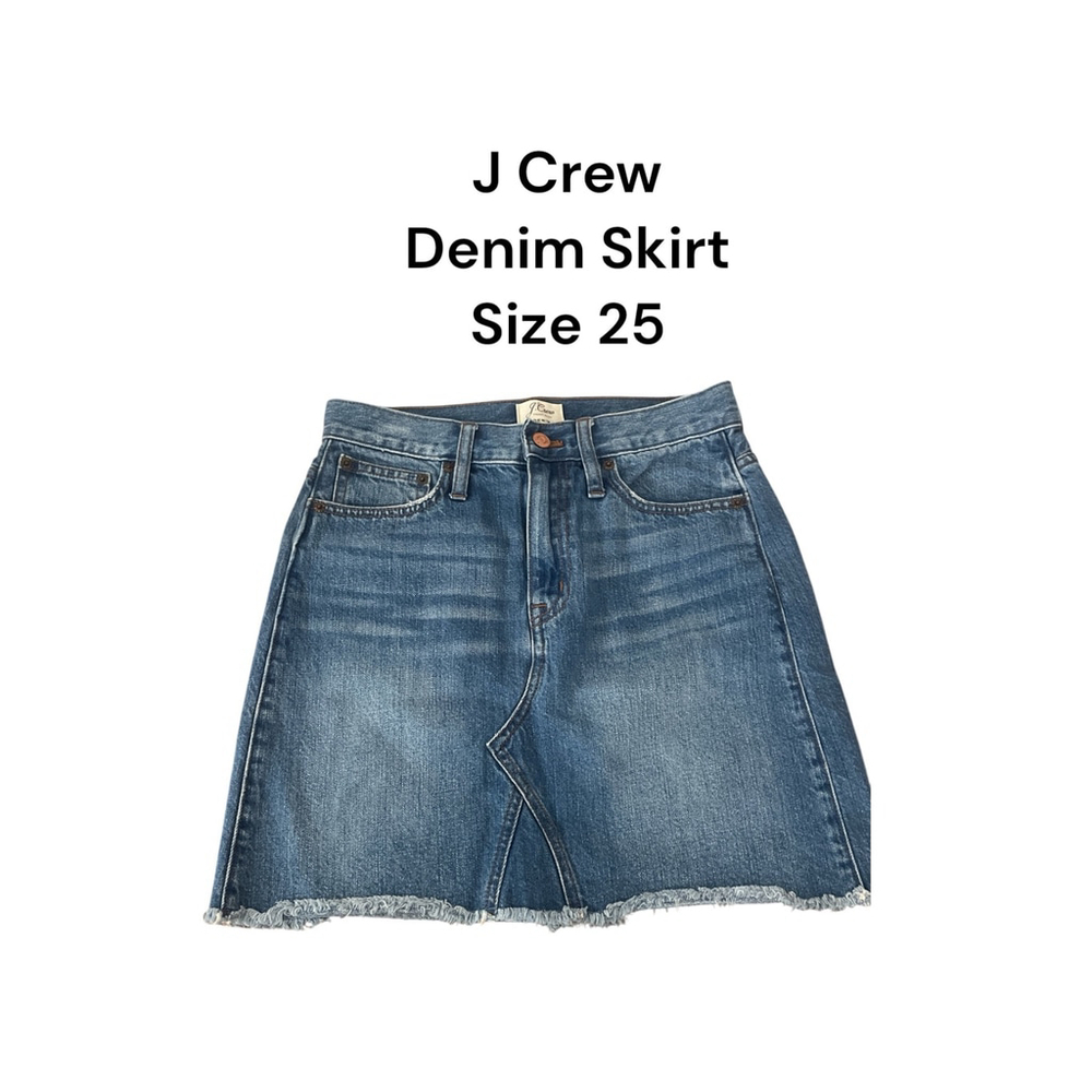 Women's J. Crew Denim Skirt Size 25 Blue